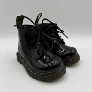 Dr. Martens Black Patent Leather Boots Toddler Size US 5 1460